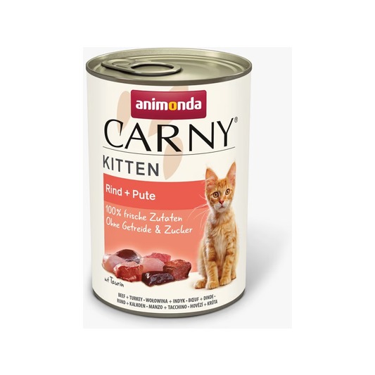 Animonda CARNY® cat Kitten hovädzie mäso a morka bal. 12 x 400 g konzerva